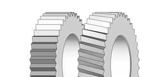 Rolls for knurling  by cutting